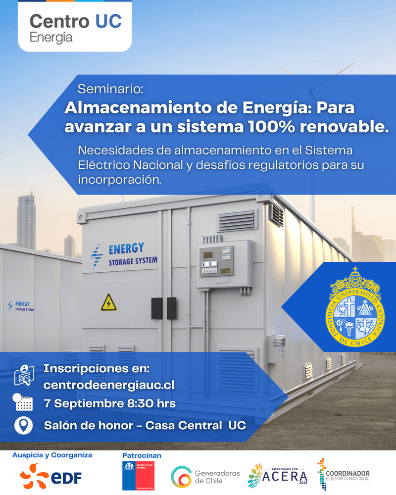 Foto de: Seminario Almacenamiento de Energía: para avanzar a un sistema 100% renovable