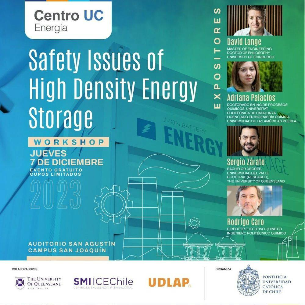 Invitación a Workshop: Safety Issues of High Density Energy Storage
